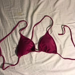Simple deep purple/red triangle bikini top